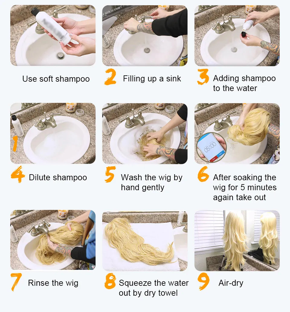 Medium Hairstyle Pink Wavy Synthetic Hair Wig 12 Inches