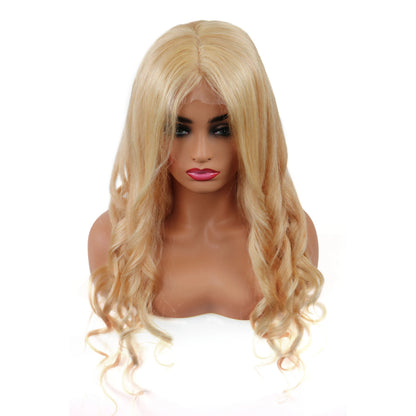 Youthful Fascinating Sexy Long Curly Lace Front Wig 100% Real Human Hair 22 Inches
