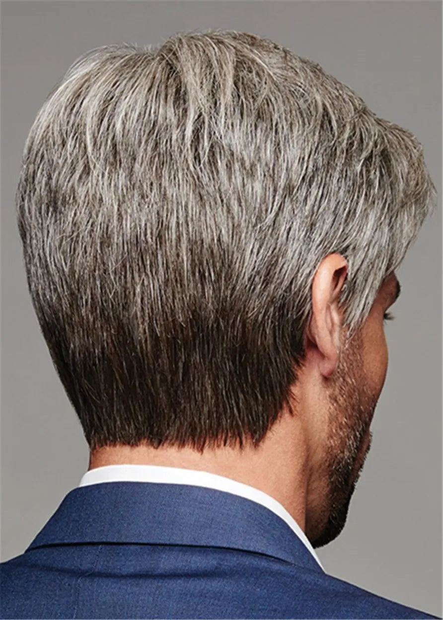 Short Cut Straight Synthetic Hair Men's Lace Front Wig