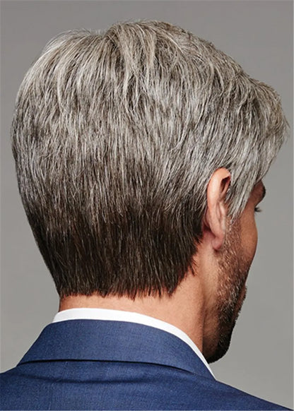 Short Cut Straight Synthetic Hair Men's Lace Front Wig