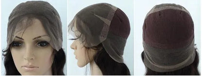 100% Human Hair Long Wavy Full Lace Wig 22 Inches