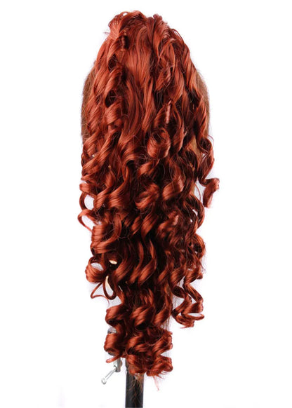 Long Natural Wave Synthetic Hair Clamping Jaw Ponytails 24 Inches